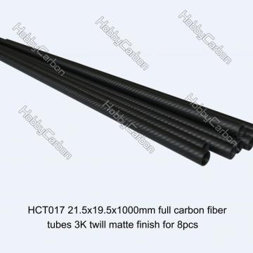 1000mm Length Twill Matte Carbon Fiber Tubes