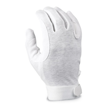 White Driver PVC Dots Cotton Gloves
