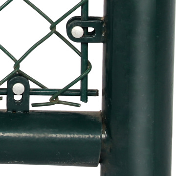 small hole chain link fence double swing gate