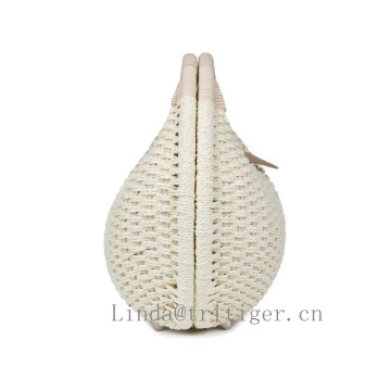 Hot Sale Simple Balloon Style Straw Wicker Rattan Handmade Bag