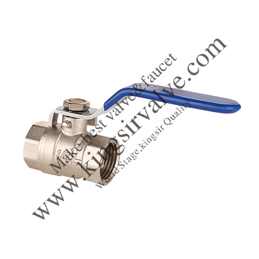 Blue handle ball valve