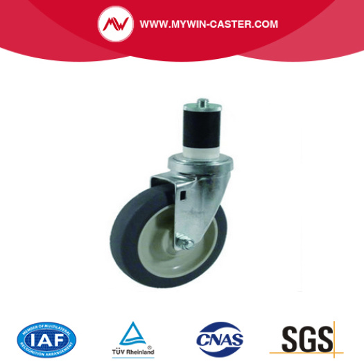 High Quality Medium Duty Retractable Casters With Side Brake