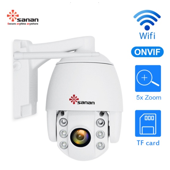 Onvif wifi ptz Camera waterproof 60M IR