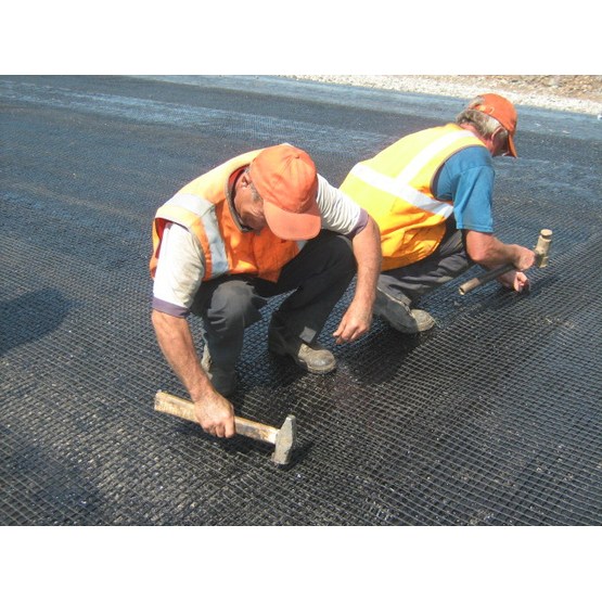 Asphalt Pavement Coated Fiberglass Geogrid