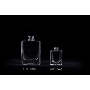 30ml Clear Square Glass Perfume Bottle With Spray