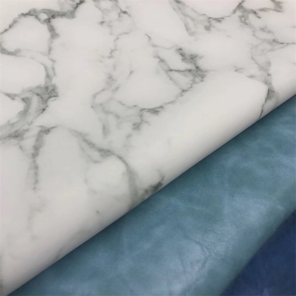 PVC marbling pvc leather for bags and package