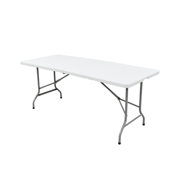 White Dining 180cm Rectangle Plastic Folding Table