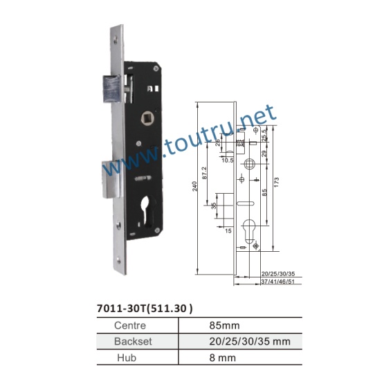 Keyless sliding door hook lock