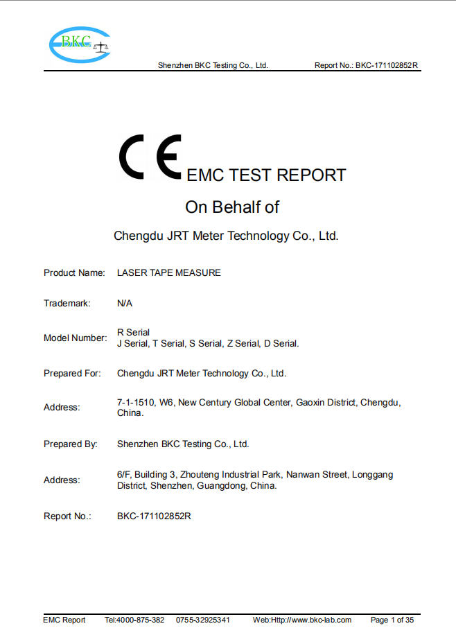 CE EMC testreport