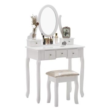 furniture wood dressing table with mirror