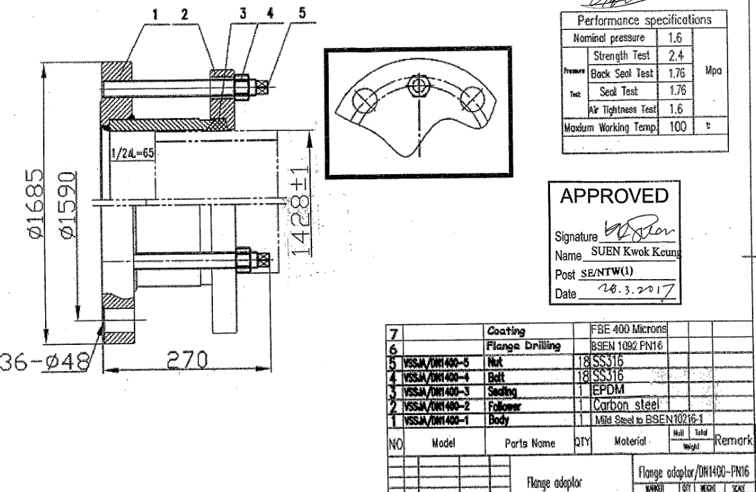 DN1400 FA DRAWING