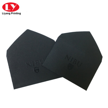 Custom small black envelope with uv logo