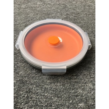 Folding Round Food-grade Silicone Lunch Box