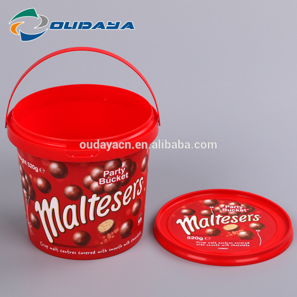 PP food grade plastic container with handle