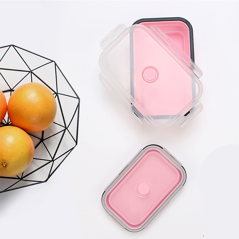 Stackable Food Container Silicone Foldable Lunchbox