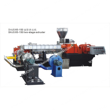 Two stage pelletizing extruder line
