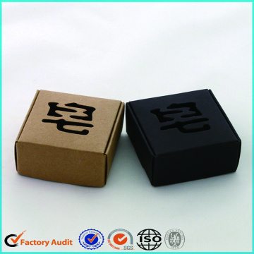 Black Cardboard Soap Packaging Box Design