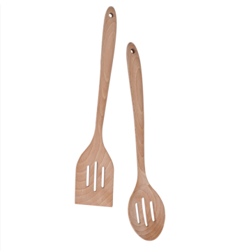 Wooden cooking utensils with long handle