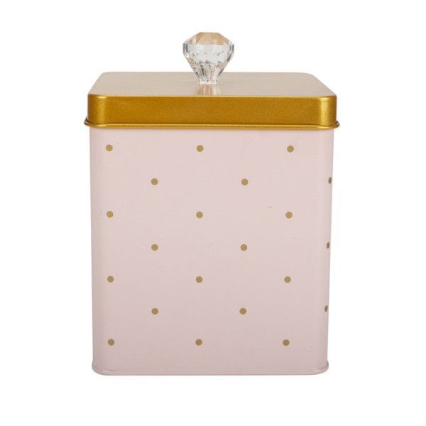 Square kitchen storage canister metal