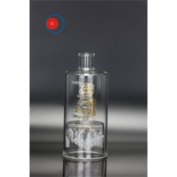 Antique Craft Cylinder Shape Dragon Liquor Glass bottle