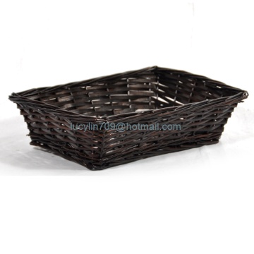 Savannah Large Rectangular wicket Tray with Cloth Liner wilow basket
