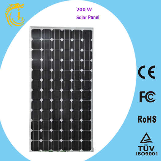 72 cells 200W monocrystalline silicon solar power