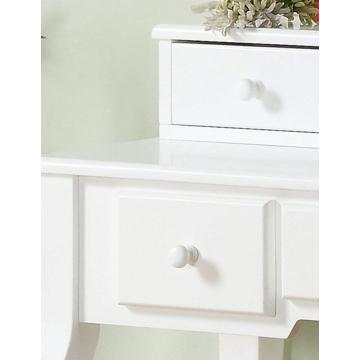 Furniture Wood MakeUp Vanity Table and Stool Set, White