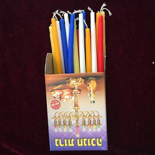 Cheap Price Colored  Jewish Chanukah Canldes