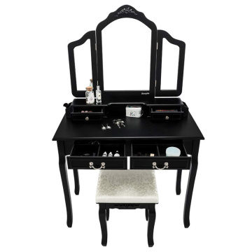 Black Vanity Makeup Dressing Table