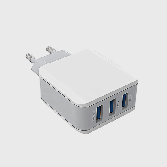 Universal 3Ports USB Travel Charger EU Plug