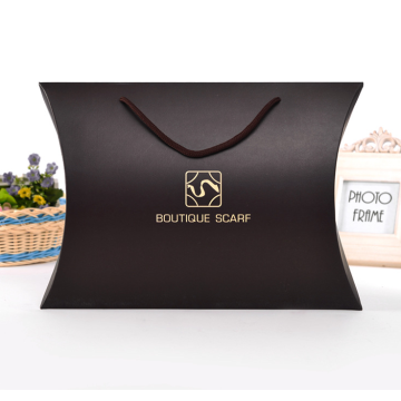 Custom black pillow shape gift box for scarf