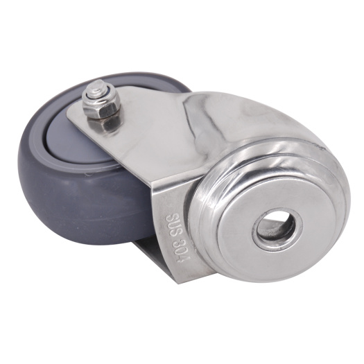 Bolt Hole 3 Inch Swivel TPR Caster