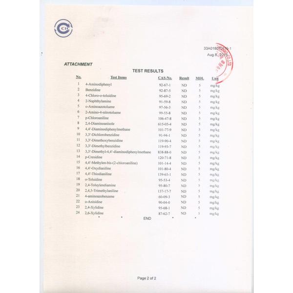 Azo Test 100% Polyester Fabric Bleached Fabric