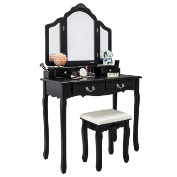 Black Vanity Makeup Dressing Table