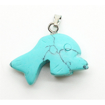Dolphin Shape Turquoise pendant