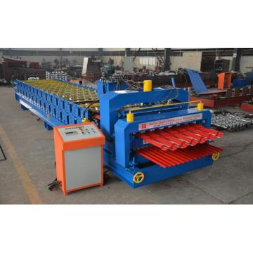 Double Corrugated Rood Sheet Metal Roll Forming Machine