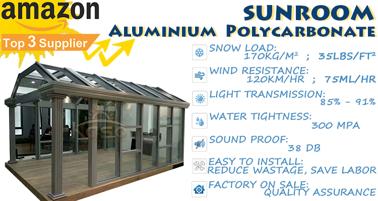 Outdoor Aluminum Glass House Sunroom