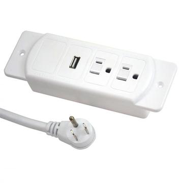 US Dual White Power Outlets With USB