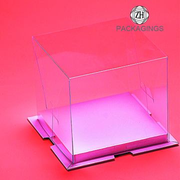 Transparent Plastic Cake Packaging Box Customize