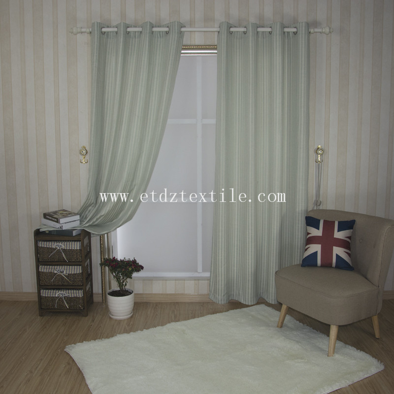 6010-52 2016 Modern Strip Pattern of Linen Touching Window Curtain Fabric
