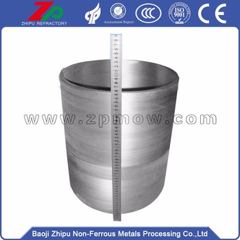 Pure tungsten crucibles used in vacuum industry