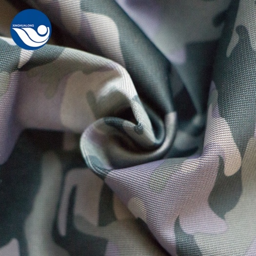 Military Blue Camouflage Printed Polyester Cloth Fabric