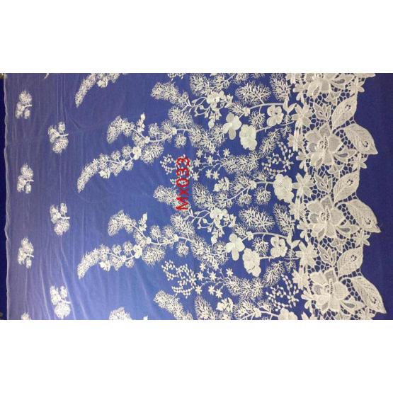 Mesh Flower Lace Embroidered Fabric