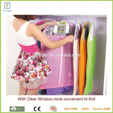 Non-woven Hanging Fabric Garment Cover Bag with clear window