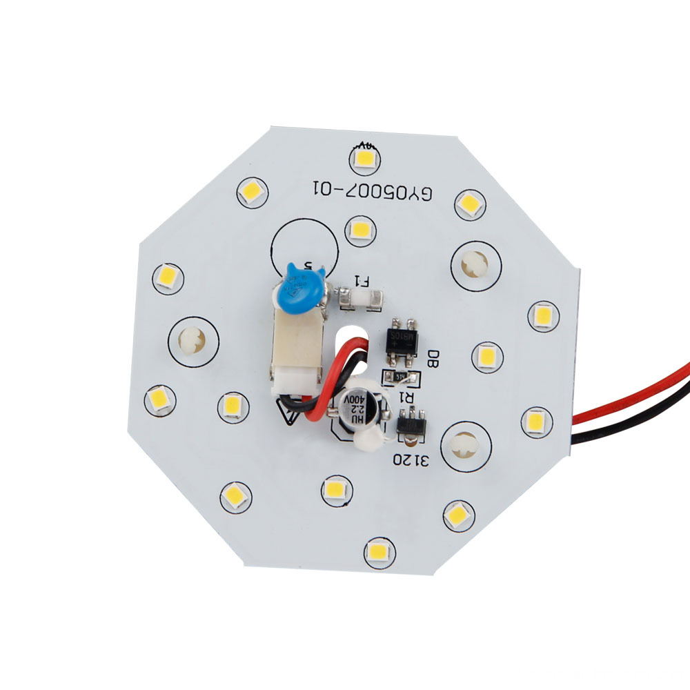 Warm white light 5W LED ceiling light module front view