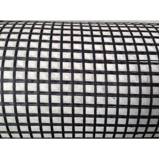 Coated Fiberglass Geogrid Composite With Geotextile By Glue