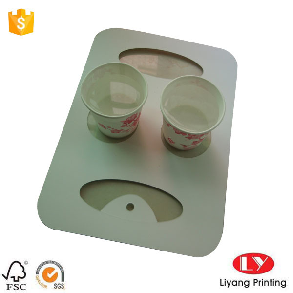 Multi paper cup holder tray with handle