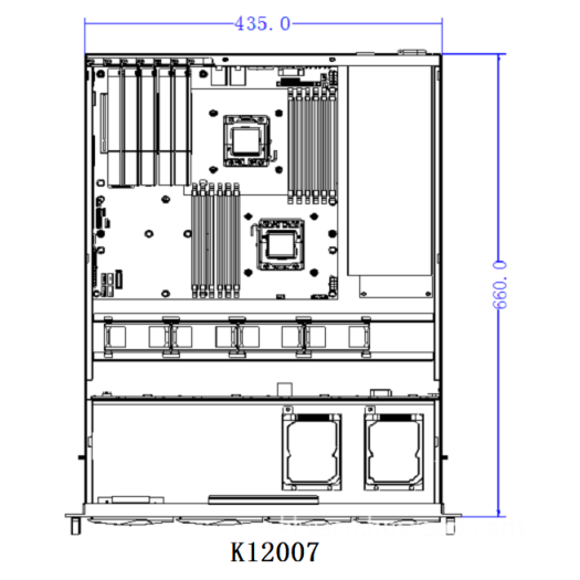 Network server chassis 2U