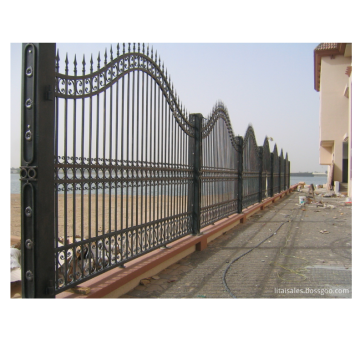 Exterior Metal Sliding Wrought Iron fence Design