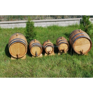 5L Oak Barrel Wooden Barrel for Storage or Aging Wine & Spirits Wine Barrels Wine Holder